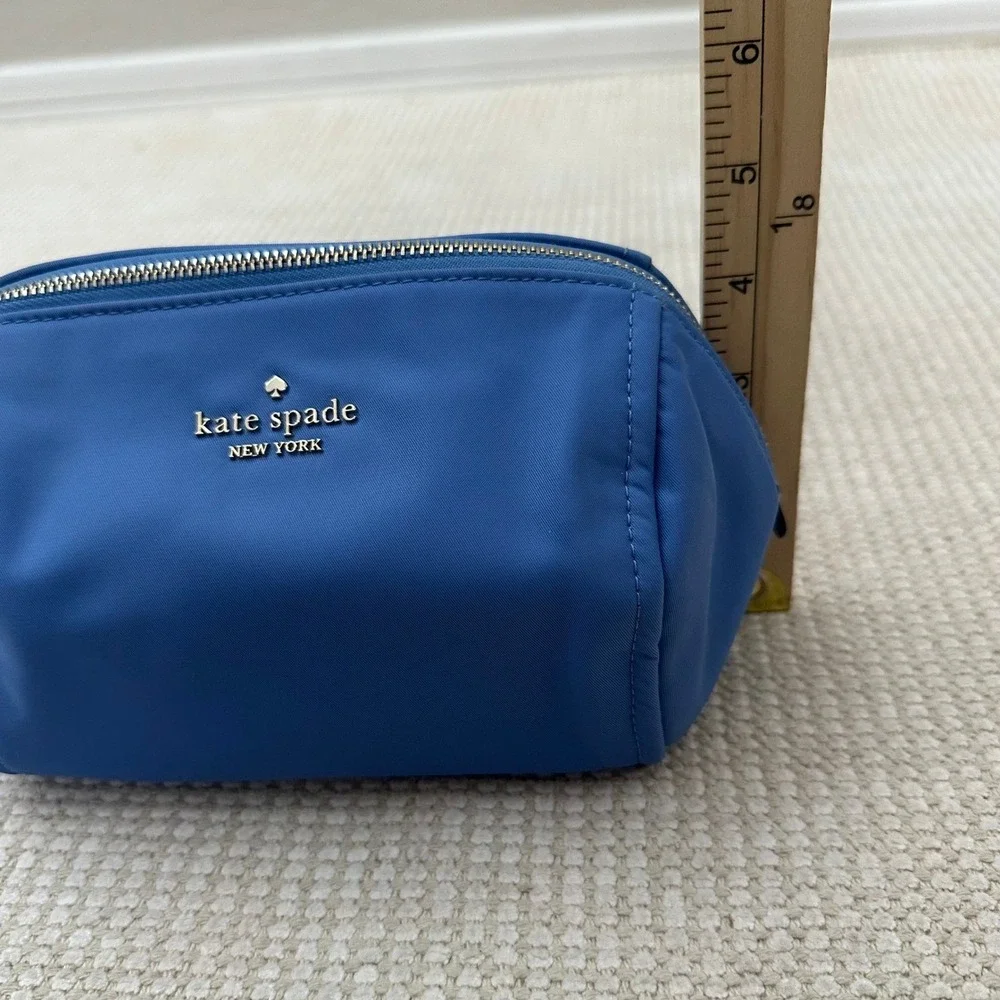 Kate Spade New York Nylon Cosmetic Pouch Royal Blue‎ M Chelsea Makeup Bag